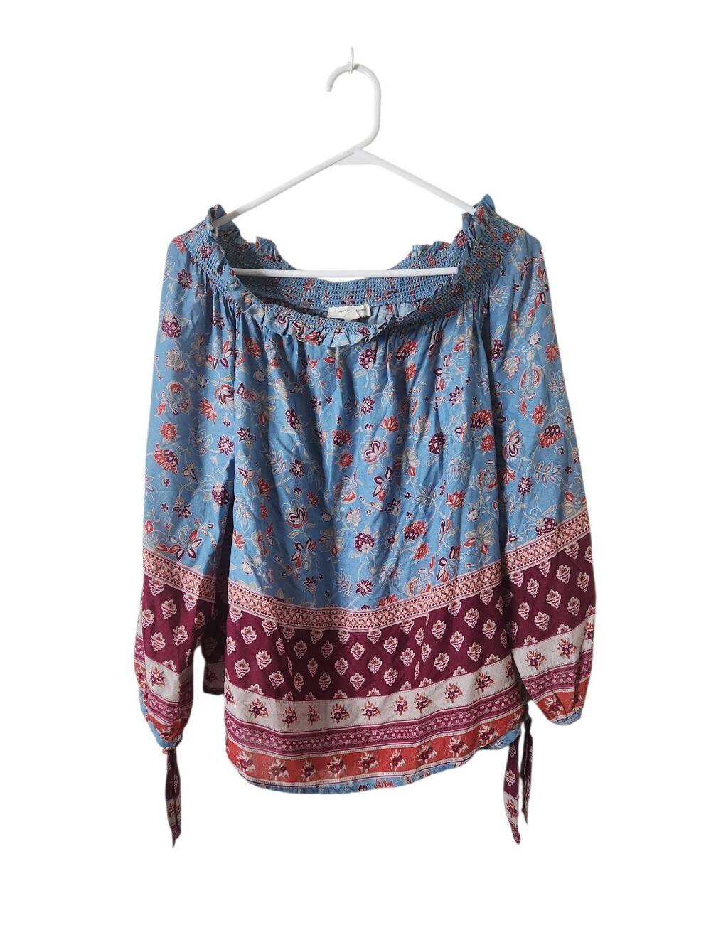 Beachlunchlounge Floral Boho Off Shoulder Top